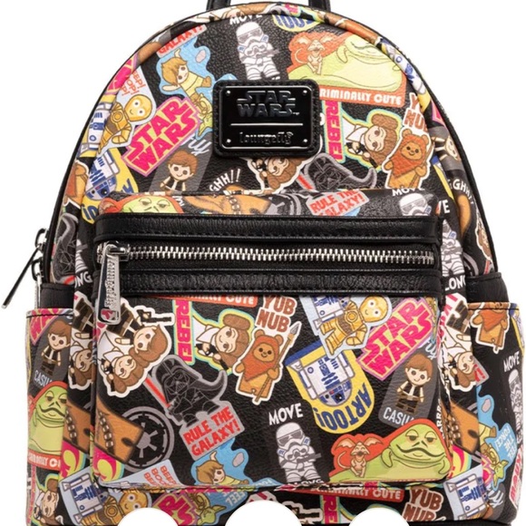 Loungefly | Bags | Nwt Loungefly Star Wars Kawaii Sticker Allover Print Mini Backpack | Poshmark